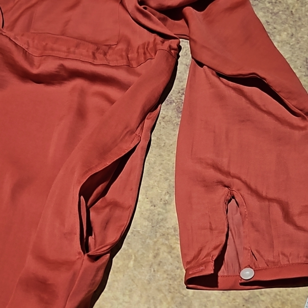 A.Glow | Deep Coral Lightweight Highwaisted Dress - Picture 8 of 8